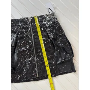 NWT BLANKNYC Womens Black Sequin Mini Skirt Glam Bling Club Party Size XS thumbnail 5