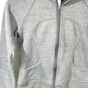 Lululemon‎ Grey Scuba Full Zip Hooded Sweatshirt Size 2 thumbnail 2