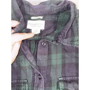 womens ralph lauren denim & supply navy green‎ plaid xl shirt Button Up Blouse thumbnail 2