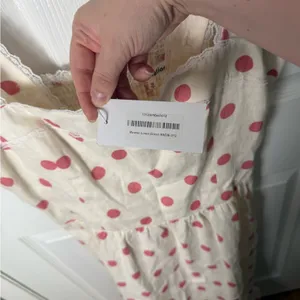 Reformation Rowen Linen Dress Pink Polka Dot 12 thumbnail 6