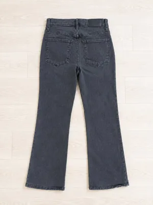 Madewell Women's High-Rise Bootcut Denim Jeans Button Fly Black 24 thumbnail 2