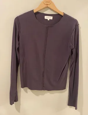 Wishlist Purple Long Sleeve Seam-Front Top Size Medium thumbnail 1