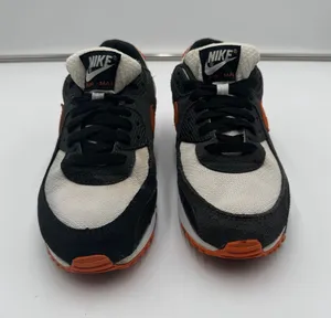 Nike Air Max 90 Sneakers Size 7.5 Black Orange White DM0029-101 thumbnail 1