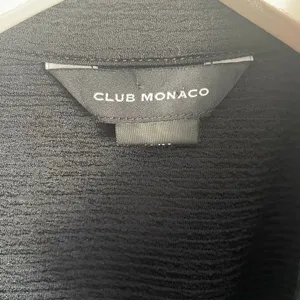 Club Monaco Black Collared Shirt‎ Dress Career Work Office Neutral Minimalist M thumbnail 6