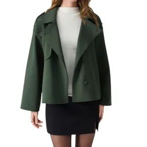 NWT OGL DoubleWarm Convertible Collar Buttoned Coat Size XS Evergreen thumbnail 3