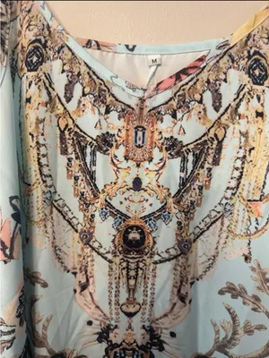 NEW Printed Slip Dress with Sheer Duster Sz M thumbnail 5