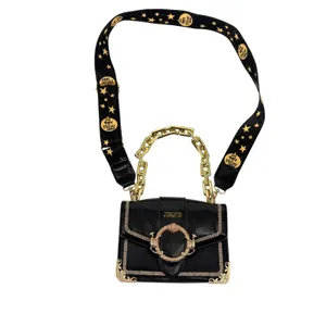 Black Crossbody Bag Gold Chain Star Guitar Strap‎ Jingpin Mini Shoulder Handbag thumbnail 2