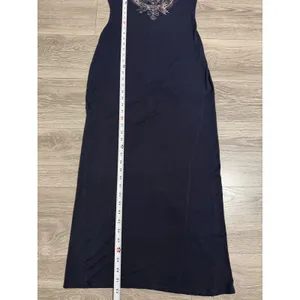 Celestial Maxi‎ Dress S Navy Blue Hamsa Mandala Graphic Sleeveless Bodycon Boho thumbnail 5
