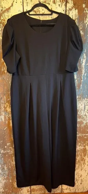 New York & Company black short twist sleeve jumpsuit, size XXL 2X thumbnail 1