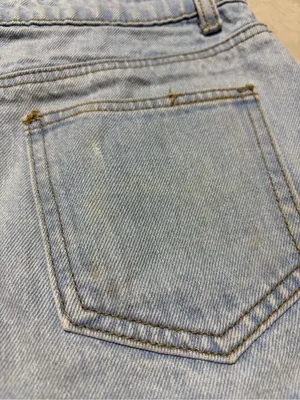 Edikted Light Wash Denim Mini Skirt small thumbnail 3