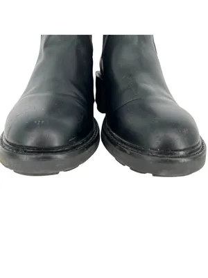 Steve Madden Kiley Black Leather Knit Block Heel Ankle Boots Size 9 thumbnail 3