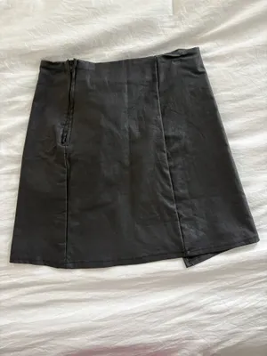 Altar'd State Black Faux Leather Skirt thumbnail 2