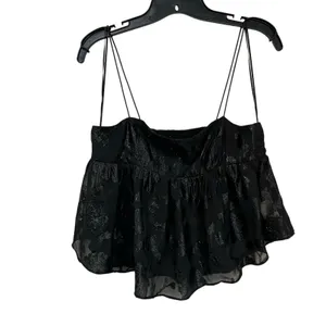 Urban Outfitters Black Satin Babydoll Cami Adjustable Straps Size M‎ thumbnail 3