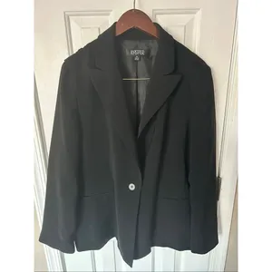 Kasper black blazer jacket size 18 with light stretch work blazer thumbnail 8
