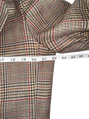 Vintage Brooks Brothers Single Button Plaid Wool Brown Blazer 14 thumbnail 5