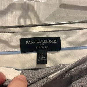 Banana Republic Martin Fit Gray Ankle Pants Women's Size 12‎ Career Casual thumbnail 3