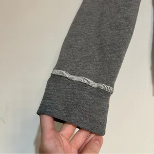 Abercrombie & Fitch Y2K Spellout Soft A&F Fleece Zip Up Hoodie Grey Medium thumbnail 4