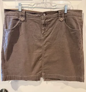 Old Navy Tan Corduroy Skirt Size 16 thumbnail 1