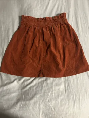 Madewell Button-Front Corduroy Burnt Orange Skirt Size S thumbnail 5