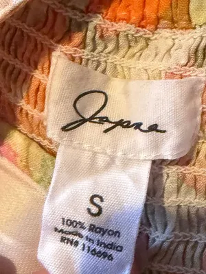 Japna Size S Multicolor Abstract Halter Tiered Maxi Dress 100% Rayon thumbnail 2