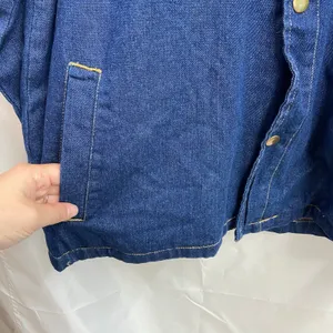 Vintage Duke Haband men's soft fleece lined denim‎ snap button pocket jacket M thumbnail 3