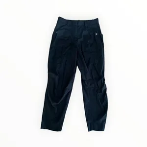 CO Black High Waist Patch Pocket Cotton Crop Pants Trousers Size 2 thumbnail 3