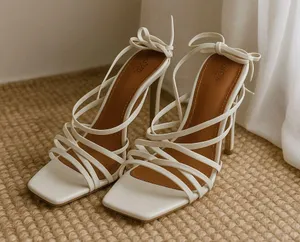 ASOS Elegant White Strappy Women's heels size 7 thumbnail 1