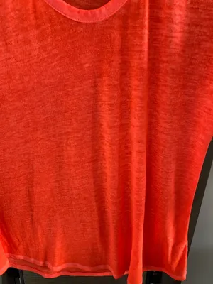 Athleta Neon Coral Short Sleeve V-Neck Tee thumbnail 4