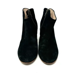 Club‎ Monaco Size 8 Boot Black Suede 3" Heel Side Zip Ankle Bootie Winter Round thumbnail 9