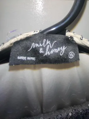 Milk & Honey Cream silver sequins Set thumbnail 3