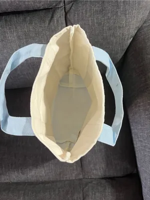 Disney Light Blue & Cream Stitch Canvas Tote Bag thumbnail 3