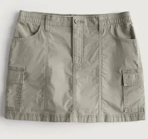 NWT Hollister Green Cargo Utility High Rise Mini Skirt Size L thumbnail 1
