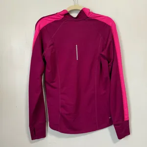 Nike Dri Fit Pink Half Zip Pullover Long Sleeve Size Medium thumbnail 4