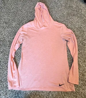 Nike Dri-FIT Womens Small Pink Heathered Long Sleeve Pullover Training‎ Hoodie thumbnail 1