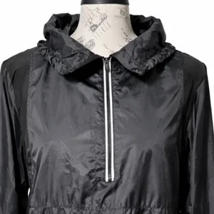 Fabletics Ziva Quarter Zip Windbreaker Jacket Kangaroo Pocket Black Sz M💛 thumbnail 3