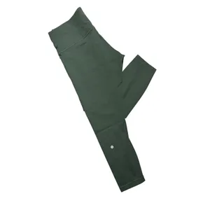 Lululemon Wunder Train‎ Ribbed High-Rise Legging 25" Grey Eucalyptus Size 14 thumbnail 2