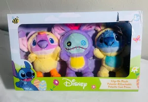 Disney Stitch Angel Scrump 3pc Clip On Plush Bag Charms Keychain NEW Gift Set thumbnail 1