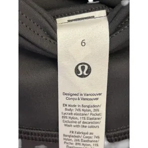 Lululemon Wunder Under SmoothCover High-Rise Tight 25" Size 6 Graphite Grey thumbnail 7