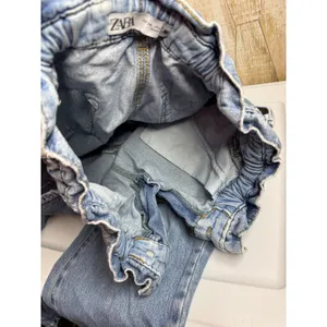 ZARA High‎ Waisted Denim Jeans Paperbag Waist Straight Leg Women S thumbnail 15