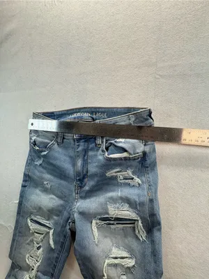 American Eagle Hi-Rise Jegging Next Level Stretch Distressed Jeans Women’s 4 thumbnail 4