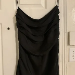 Zara dress black satin backless size L/XL maxi thumbnail 2