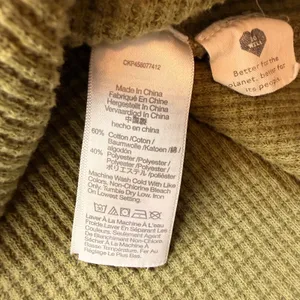 Madewell Womens Olive Green Waffle Knit Notch Neck Thermal Top Size Medium thumbnail 9
