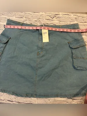Daisy‎ Light Blue Denim Skirt with Yellow Brand Tag thumbnail 6