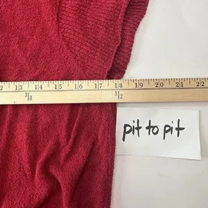 Madewell Marin Tie Front Sweater Tee In Deep Crimson Womens‎ XL thumbnail 9
