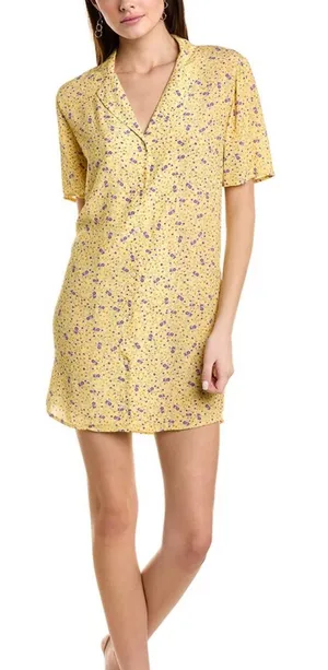 Favorite Daughter The Drew Yellow Floral Shirt Dress Small New Tags thumbnail 1