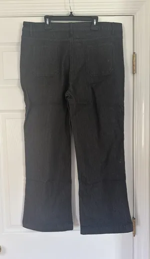 Black Denim Amazon Stretch Wide Leg Jeans Size XL thumbnail 2
