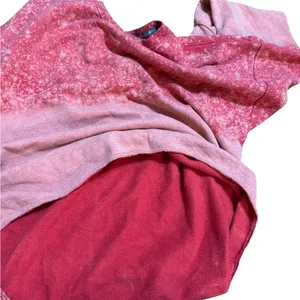 Vintage Fruit of the Loom Crewneck Sweatshirt Red Coral Acid Wash‎ sz 2XL thumbnail 7