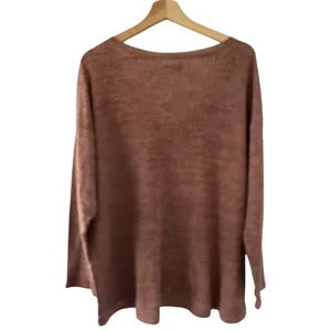 American Eagle Mauve Pink Waffle Knit V‑Neck Soft Lightweight Sweater XL casual thumbnail 3