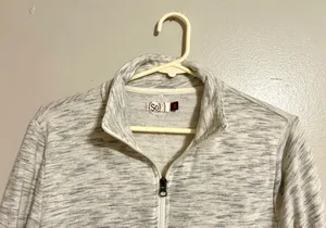 SO Grey Quarter Zip, Weekender Pullover Gray Size M thumbnail 3