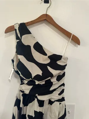 Abercrombie & Fitch NEW Fiore One Shoulder Maxi Cut Out Dress Women’s XS Pockets thumbnail 6